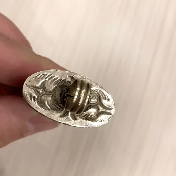 Large Natural Black Onyx Horn  & Silver Pendant / Enhancer - Picture 3 of 4